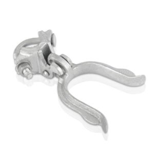 Chain Link Fence Gate Fork Latch3 - Commercial Heavy Duty - Malleable - Galvanized Gate Latch with Hole for Padlock (1-7/8" x 2-7/8")