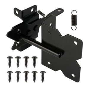 Stainless Steel Gravity Gate Latch – Self-Locking Post Mount Gate Lock for Right-Hand Outward Opening – Fits Wooden, Vinyl, Metal, and Garden Fence Gates