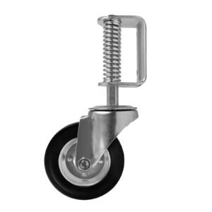 Gate Wheel 6 inch Heavy Duty Gate Caster Wheels 800lb Load Capacity Fence Gate Wheels 360 Degree Rotation Spring-Loaded Heavy Duty Gate Caster with Cargo Bearings