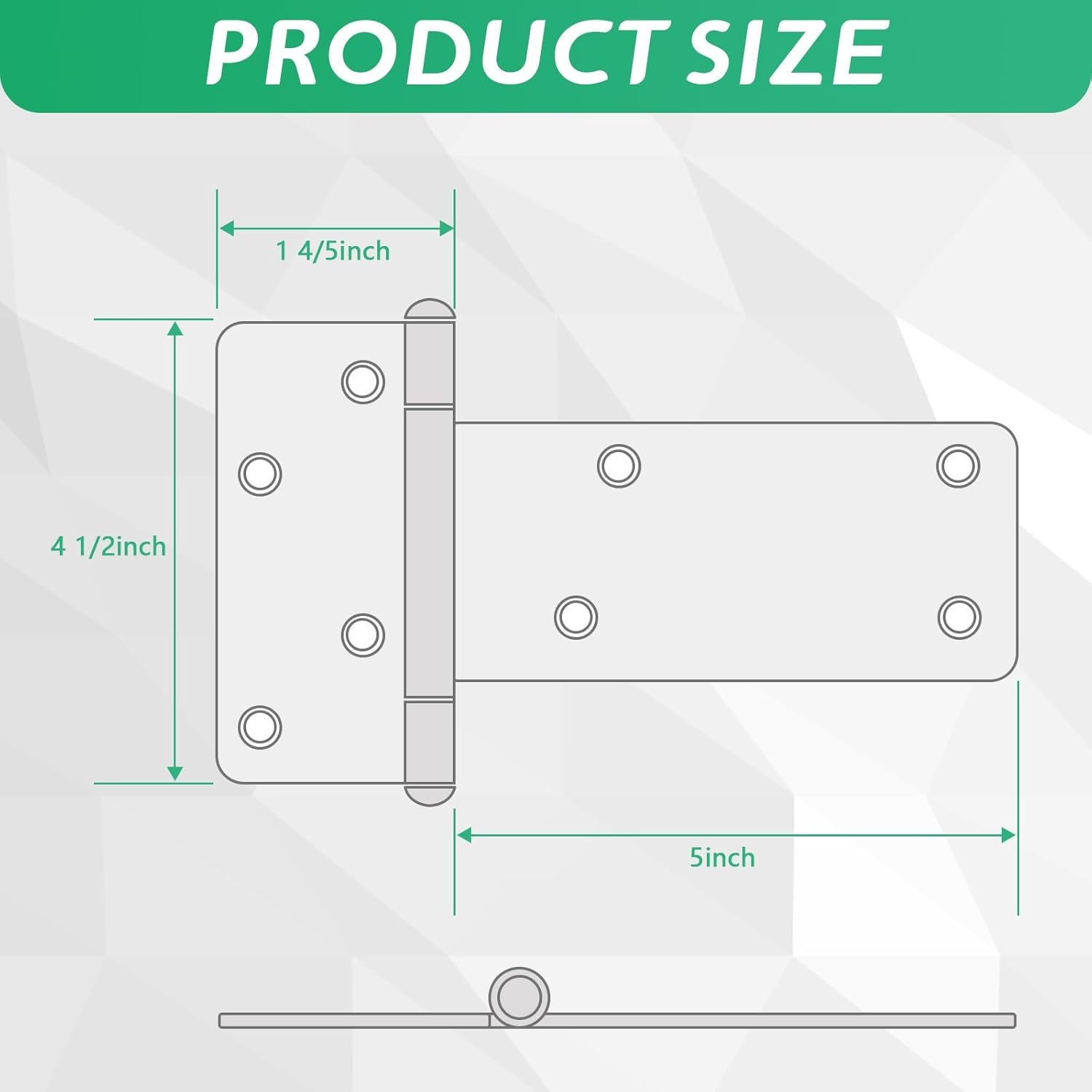 T-Strap Shed Door Hinges, 6 Pieces Heavy Duty Tee Hinge, T-Gate Hinges, Gate Strap Hinges, Silver Wrought Hardware for Wooden Fences, Barn Door, Shed Doors - Image 2
